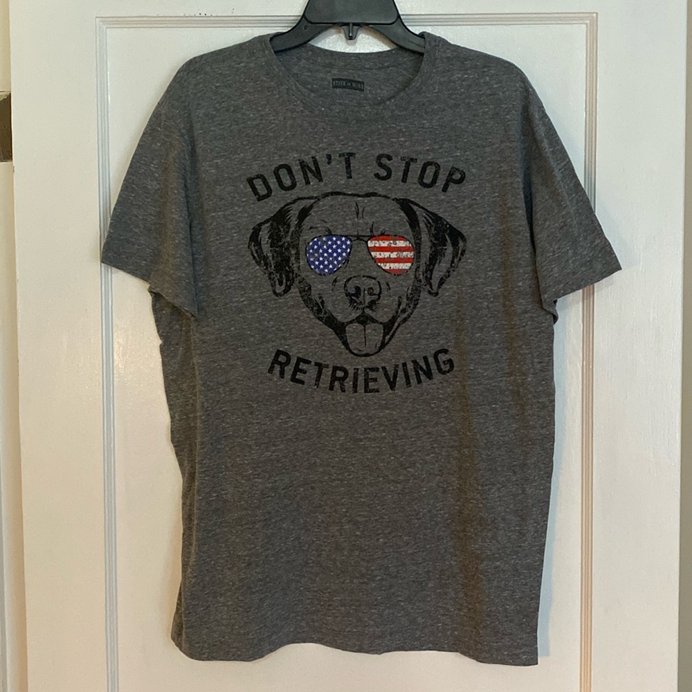 State of Mine Patriotic Dog Lover Tee- Size XL